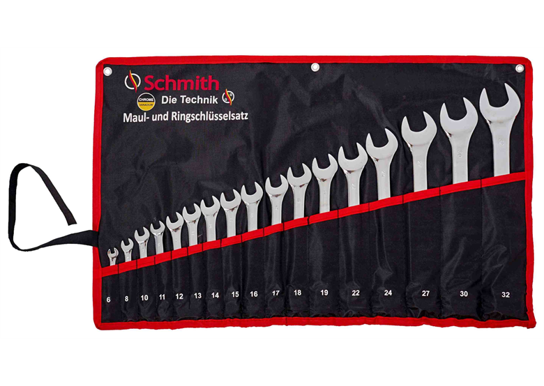 Zestaw kluczy płasko-oczkowych 17szt. Schmith SQKPO-02