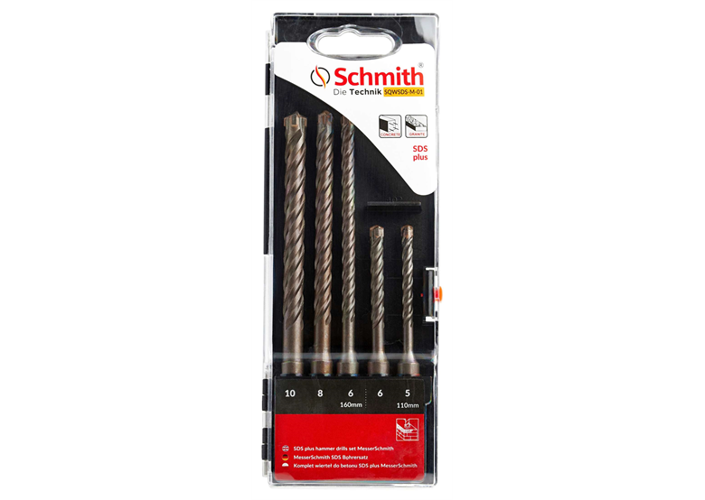 Zestaw wierteł do betonu SDS PLUS 5-6*110mm Schmith SQWSDS-M-01