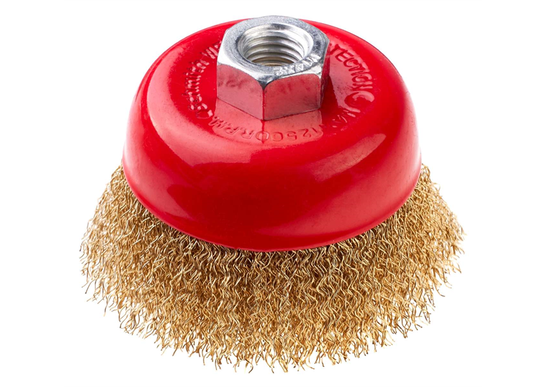 Szczotka doczołowa z nakrętką m14 drut fal 120mm Schmith SSZD-10