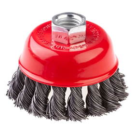 Szczotka doczołowa z nakrętką m14 drut skr 100mm Schmith SSZD-13
