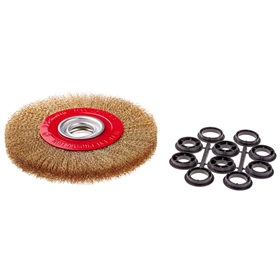 Szczotka tarczowa z otworem 32 drut falowany 250mm Schmith SSZT-10