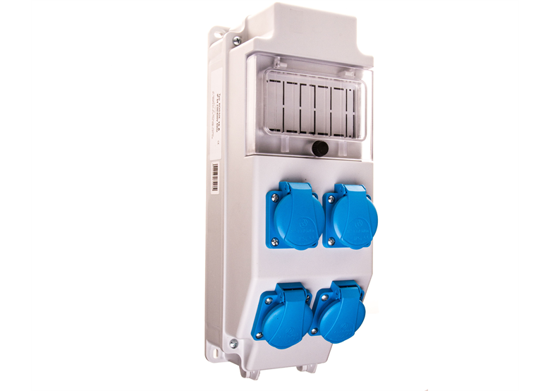 Rozdzielnica 4x250V okienko IP54 SEZ ROS 5/X-16 A