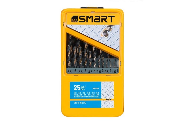 Komplet wierteł HSS do metalu, 25szt. Smart365 SM-11-KPL25