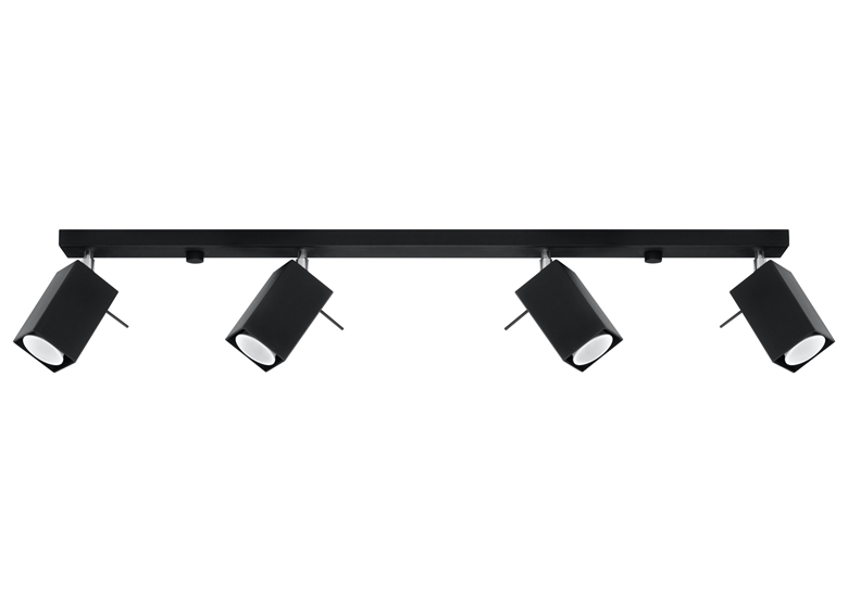Plafon MERIDA 4L czarny Sollux Lighting Bittersweet Shimmer