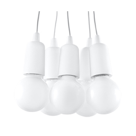 Lampa wisząca DIEGO 5 biała Sollux Lighting Nickel