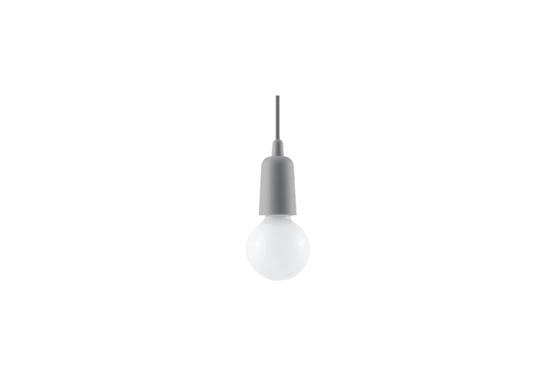 Lampa wisząca DIEGO 1 szara Sollux Lighting Nickel