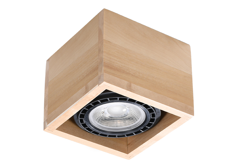 Plafon QUATRO 1 naturalne drewno Sollux Lighting Peach Puff