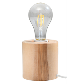 Lampa biurkowa SALGADO naturalne drewno Sollux Lighting Peach Puff