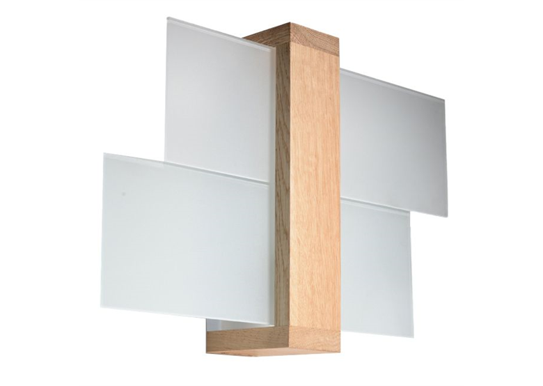 Kinkiet FENIKS 1 naturalne drewno Sollux Lighting Peach Puff