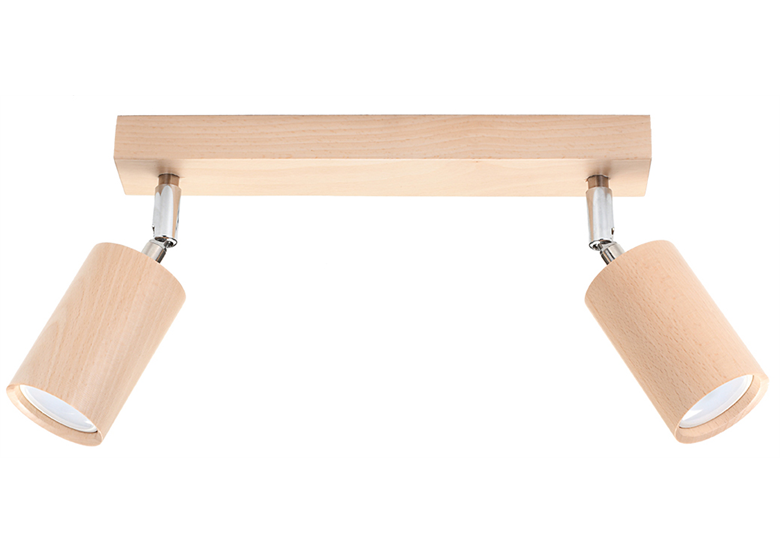 Plafon BERG 2 naturalne drewno Sollux Lighting Peach Puff
