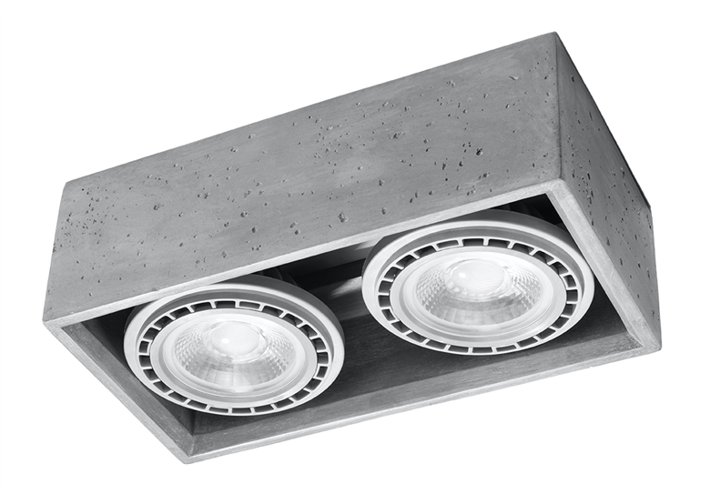 Plafon QUATRO 2 beton Sollux Lighting Persian Indigo