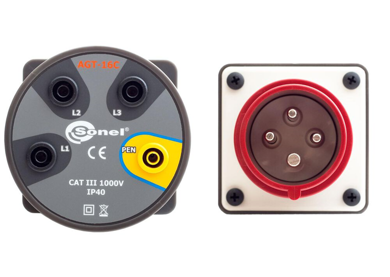 Adapter AGT-16A gniazda bananowe 4 pin Sonel WAADAAGT16C