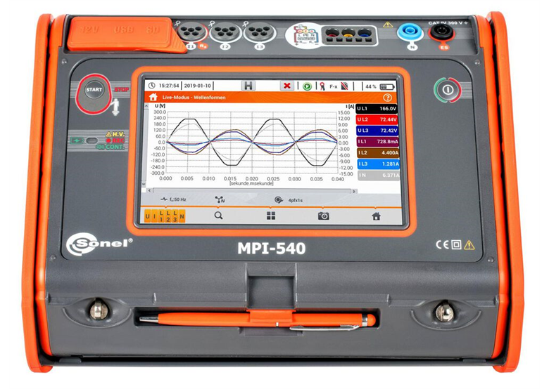 Miernik parametrów instalacji elektrycznych MPI-540 (bez cęgów F-3A) Sonel WMPLMPI540S
