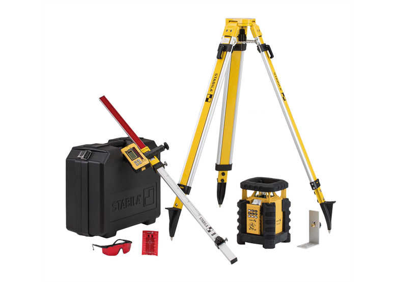 Laser obrotowy ze statywem i łatą Stabila LAR 350