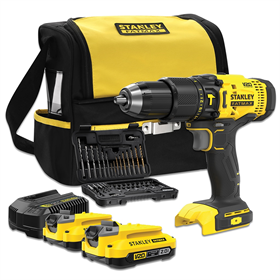 Wiertarko-wkrętarka udarowa Stanley FatMax V20 SFMCD711DSA 2x2,0Ah