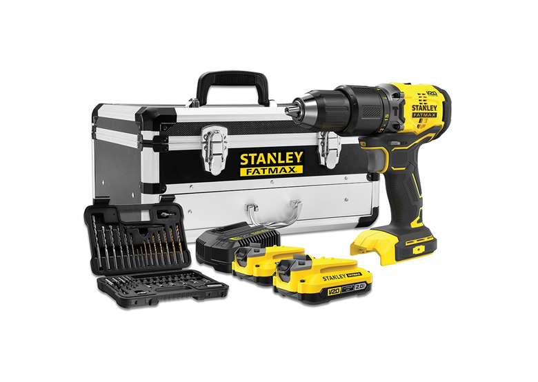 Wiertarko-wkrętarka udarowa Stanley FatMax V20 SFMCD715D2F 2x2,0Ah