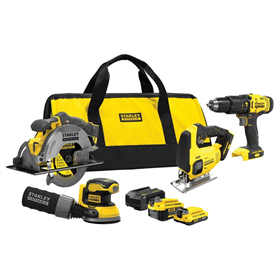 Zestaw elektronarzędzi 18V Stanley FatMax V20 SFMCK412MDS 1x4.0Ah, 1x2.0Ah