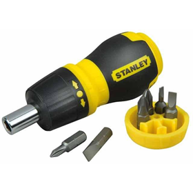 Wkrętak mulitibit krótki z grzechotką + 6 końcówek Stanley S/66-358-0