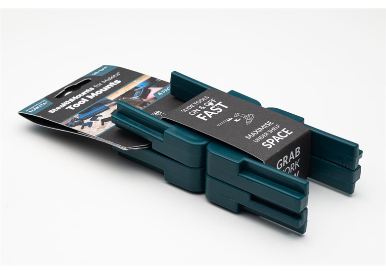 Uchwyty do elektronarzędzi Makita LXT 4 szt. Stealth Mounts TM-MK18-BLU-4