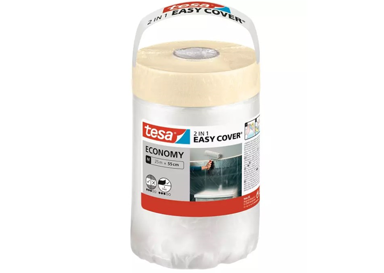 Antychlap folia z taśmą malarską Easy Cover UNIVERSAL 25m x 550mm Tesa 58882