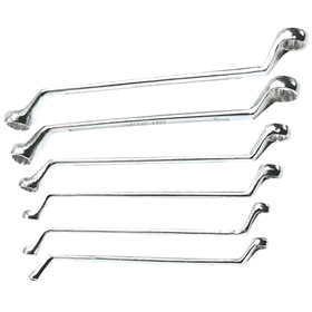 Klucze oczkowe odgięte 6-17mm, zestaw 6szt. Top Tools 35D455