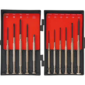 Wkrętaki precyzyjne, zestaw 11szt. Top Tools 39D194