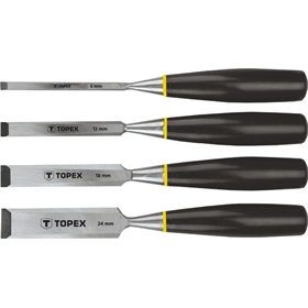 Dłuta 6-24mm, zestaw 4szt. Topex 09A310