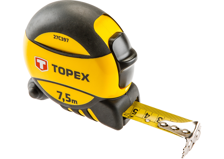 Miara zwijana stalowa 7.5m x 25mm Topex 27C397