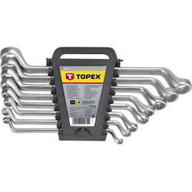 Zestaw kluczy oczkowych odgiętych 6-22mm, 8szt. Topex 35D856