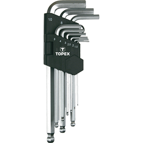 Klucze sześciokątne 1.5-10mm 9szt. Topex 35D957