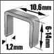 Zszywacz tapicerski 6-14mm, zszywki typ G Topex 41E908