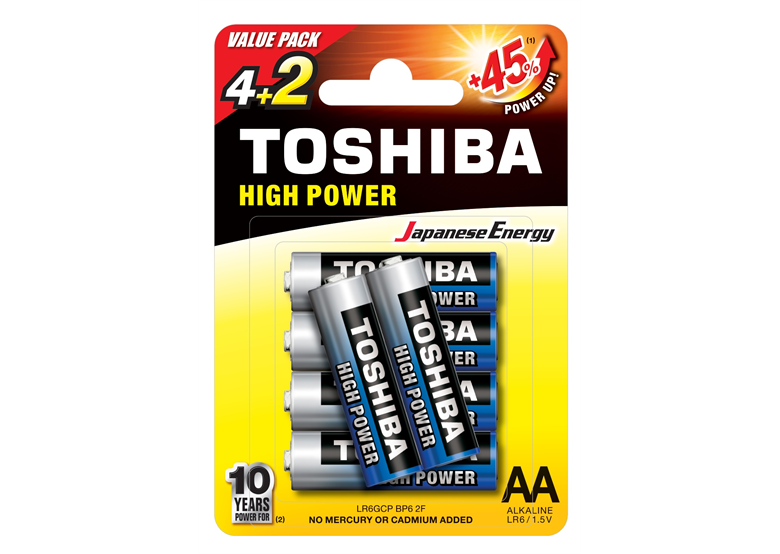 Bateria alkaliczna 6szt. Toshiba HIGH POWER
