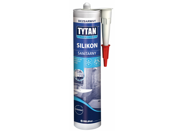 Silikon bezbarwny sanitarny 280ml Tytan Euro Line