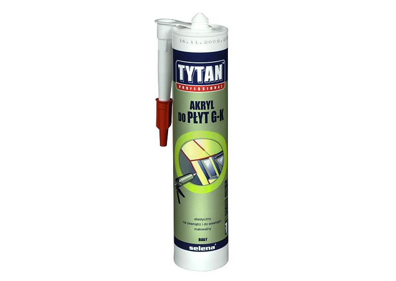 Akryl do płyt gipsowo-kartonowych 310ml biały Tytan SIL AKRL TBG