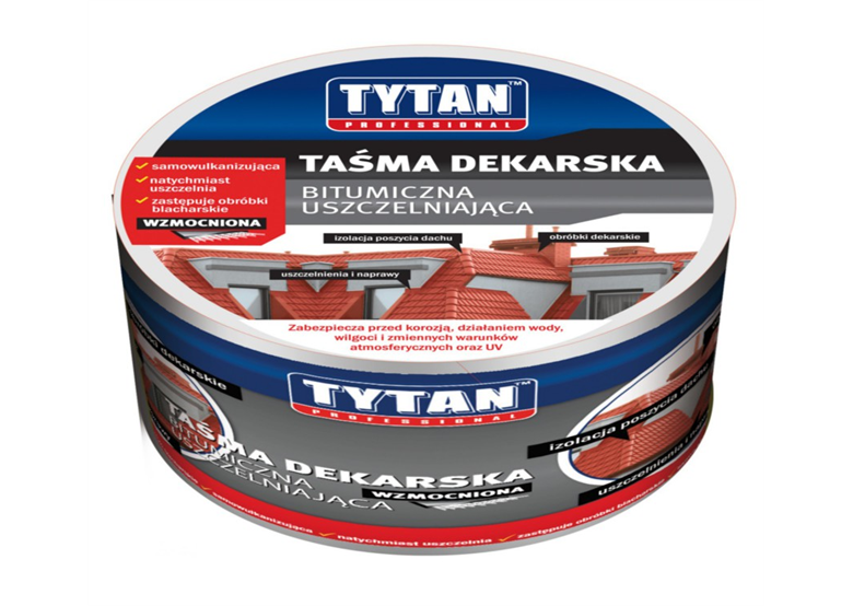 Taśma dekarska wzmacniana 10cm*10mb brązowa Tytan TAS DEK 10 6