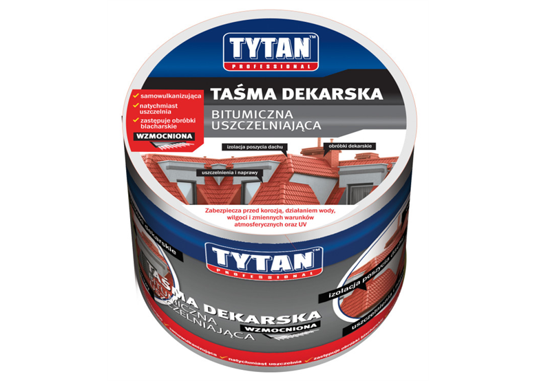 Taśma dekarska wzmacniana 15cm*10mb brązowa Tytan TAS DEK 15 6