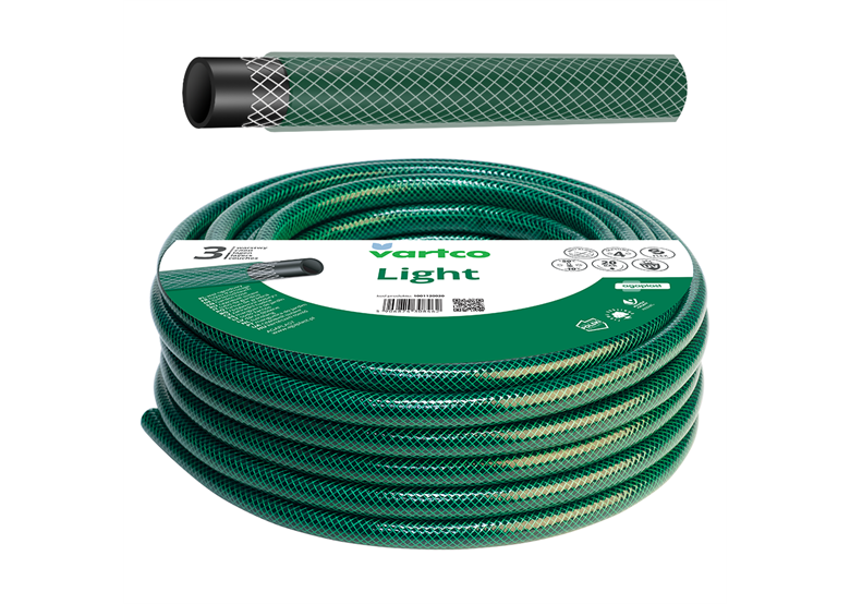 Wąż ogrodowy 1/2" 30 m 3-warstwowy LIGHT Vartco LIGHT 1001120030