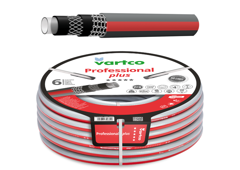 Wąż ogrodowy 1" 10m 6-warstwowy Vartco PROFESSIONAL PLUS TFS 1005100010