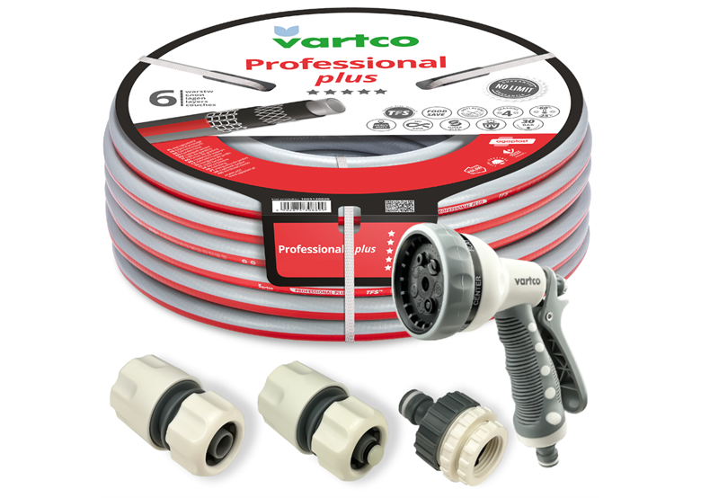 Zestaw do podlewania 1/2" 20m 6-warstwowy Vartco PROFESSIONAL PLUS TFS SET 1005120020S