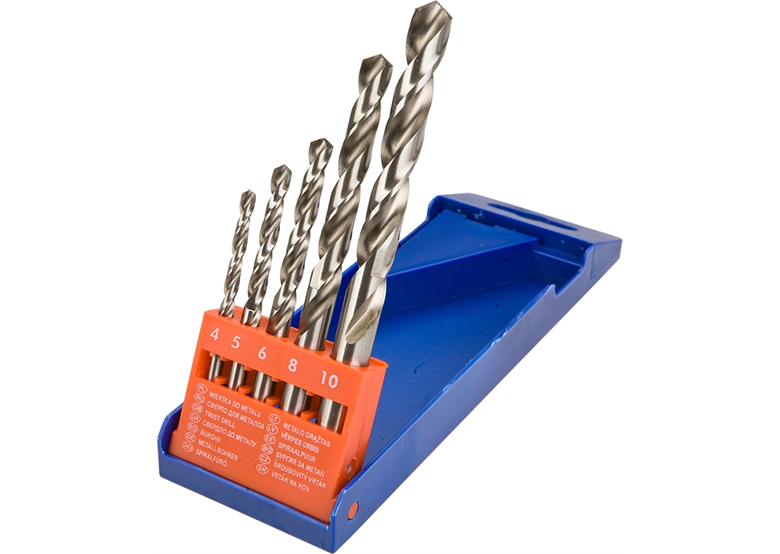 Wiertła do metalu HSS-G, 4.0-10.0mm, zestaw 5szt. Verto 60H000