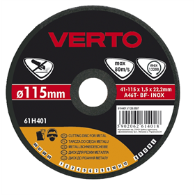 Tarcza tnąca do metalu 115x1.5x22.2mm Verto 61H401