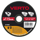 Tarcza tnąca do metalu 115x1.5x22.2mm Verto 61H401