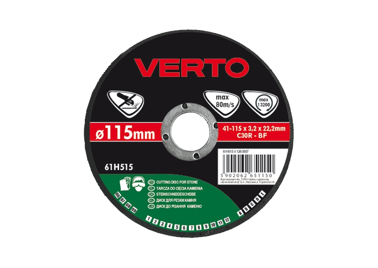 Tarcza tnąca do kamienia 115x3.2x22.2mm Verto 61H515