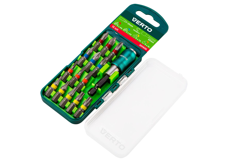 Końcówki wkrętakowe 15szt. Verto 66H606