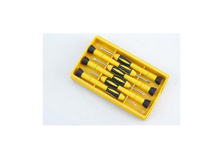 Wkrętaki precyzyjne 6 sztuk cr-v płaskie i krzyżakowe Vorel 64553