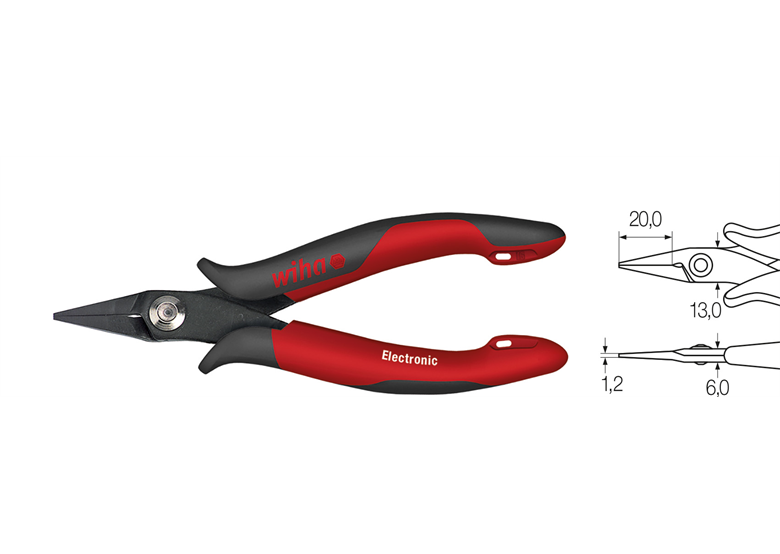 Szczypce spiczaste Electronic Wiha WH-26801