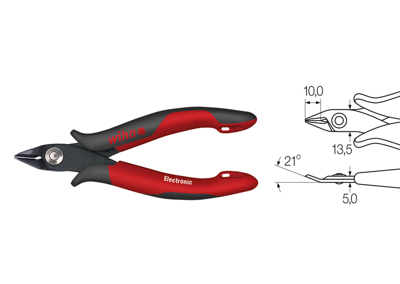 Szczypce do cięcia bocznego Electronic Wiha WH-26818