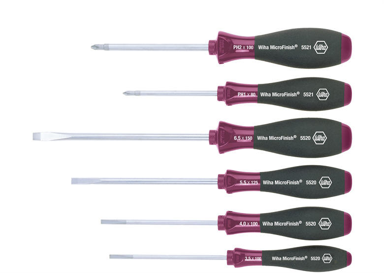 Zestaw wkrętaków MicroFinish 6szt. Wiha WH-29124