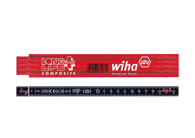 Miara składana Longlife Plus Composite 2m, 10 ogniw Wiha WH-37067