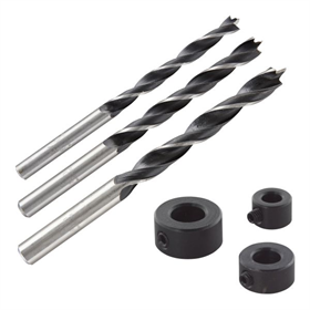 Wiertła do połączeń kołkowych 6, 8, 10 mm z ogranicznikami, 3szt. Wolfcraft WF2730000